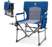 EVER ADVANCED Chaise de Camping Pliante 160KG Résistance Chaise de régie Pliante, Chaise Pliante compacte avec Tablette latérale et avec Poche latérale pour Camping, pêche, Festival, Plein air