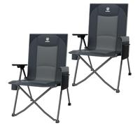 EVER ADVANCED Chaise de Camping Pliante avec Dossier réglable 160KG, Chaise Pliante Recliner 4 Positions, Chaise Pliante avec Poche latérale & Porte-Boisson pour Camping Jardin Balcon