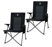 EVER ADVANCED Chaise de Camping Pliante avec Dossier réglable 160KG, Chaise Pliante Recliner 4 Positions, Chaise Pliante avec Poche latérale & Porte-Boisson pour Camping Jardin Balcon
