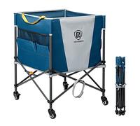 EVER ADVANCED Chariot de Rangement pour balles à Rouler avec Roues verrouillables, 83,8 x 57,9 cm, Pliable pour Garage, équipement Sportif pour Volley-Ball, Basket-Ball, Tennis, Rangement de Jouets