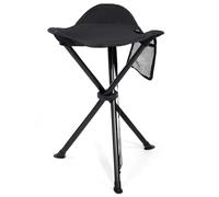 EVER ADVANCED Tabouret Pliant Tabouret Pliant à Trois Pieds ultraléger, Tabouret de Camping 53.3cm de Haut 102KG de Charge avec Poche latérale, Tabouret de pêche Portable Pliable pour Le Camping