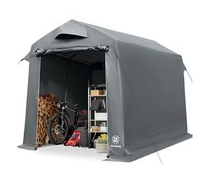 EVER ADVANCED Tente de Stockage 9.8m³, 190x230x225cm étanche 3000mm | Abri de Jardin étanche avec 2 Ouvertures d'aération, Garage à vélos abri de vélo Garage de Rangement abri Tout Usage, Gris