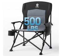 EVER ADVANCED XXL Chaise de Camping Pliable 230KG Chargeable Chaise Pliante 62cm Largeur d'assise avec Poche latérale & Porte-Boisson Chaise Pliante surdimensionnée pour Camping Outdoor Balcon Jardin