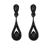 EVER FAITH Boucles d'oreilles Clip-On Clips d'oreilles Femmes Cristal Autrichien Mariée de Luxe Clair Ton d'argent Cadeau Spécial Bijoux Mariage Fête des Mères d'anniversaire Noël Saint Valentin