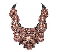 EVER FAITH® Femme Collier Spécial Bijoux Sexy Délicat Bande Ajustable Exotique Cristal Autrichien Champagne