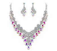 EVER FAITH Femme Homme Enfant Mixte Demoiselles d'honneur Sans poiçon métallique Métal commun pear-shape Strass