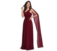Ever-Pretty Robe de Soirée Demoiselle d'honneur Longue Elegante Une Epaule Bordeaux 52