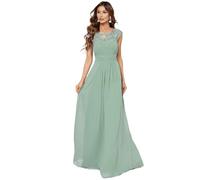 Ever-Pretty Robe de Soirée Demoiselle d'honneur Longue Femme 46 Vert mentholé