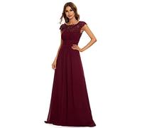 Ever-Pretty Robe de Soirée Longue Dentelle Femme 38 Bordeaux