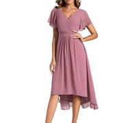 Ever-Pretty Robe Femme Été Col V Manches Volantées Robe de SoiréeOrchidée36