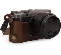Ever Ready Half Leather Case with Shoulder Strap Compatible with Fujifilm X-A7