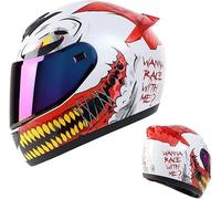 Ever TA Casque intégral de Motocross pour Homme et Femme, Casque modulable avec Pare-Soleil approuvé Dot Tout-Terrain ATV Casque Jet de Moto pour Course Cruiser Scooter (Color : S2, Size : M=57-58cm)