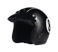 Ever TA Rétro Casque Demi Jet pour Moto, 3/4 Casque Demi Tête Dot ECE Homologué, Demi Casque Mobylette Vintage, Casque Moto Ouvert Femme Homme, Vélo Scooter Équitation Cruiser Scooter