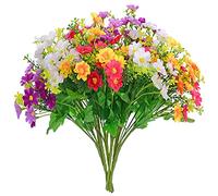 EVER WIN Fleurs artificielles pour décoration de centres de Table - Fleurs artificielles en Soie, Fleurs Sauvages Multicolores colorées avec tiges pour travaux manuels, centres de Table, décoration