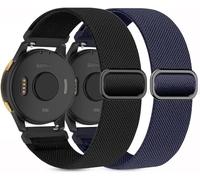 EverAct Bracelet de rechange en nylon pour Garmin Vivoactive 4S/Venu 2 Plus/Vivoactive 3-2 couleurs-18/20/22mm - Pour montre intelligente Garmin Vivoactive 3 HR et Forerunner 645/255/245 Music
