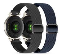 EverAct Lot de 2 bracelets en nylon pour Garmin Lily 2,14 mm - Élastique - En nylon souple - Boucle souple - Remplacement rapide - Bracelet réglable pour montre intelligente Lily 2 Classic/Active -