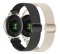EverAct Lot de 2 bracelets en nylon pour Garmin Lily 2,14 mm - Élastique - En nylon souple - Boucle souple - Remplacement rapide - Bracelet réglable pour montre intelligente Lily 2 Classic/Active -