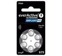 everActive 675 Lot de 6 Piles auditives Haute Performance en Zinc avec Piles à air Blister de 4 Ans de durabilité Bleu Implant HD PR44