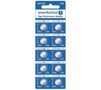 Everactive Piles alcalines AG13 G13 LR1154 LR444 – Lot de 10 – Durée de vie 4 ans – 1 carte blister