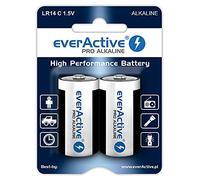everActive C Lot de 12 Piles alcalines pour bébé LR14 R14 1,5 V, Haute Performance, durée de Vie de 10 Ans, 12 pièces - Cartes Blister