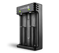 everActive Chargeur pour 2 Batteries Li-ION comme 18650, Professionnel, Rapide, Micro USB, modèle LC-200, Noir