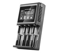 everActive Chargeur pour 4 Batteries 18650 AAA AA C D, Professionnel et Rapide, Grand écran LCD, Test de capacité, modèle UC-4000