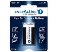 everActive Lot de 10 Piles alcalines 9 V, Bloc 6LR61 6F22, Haute Performance, durée de Vie de 5 Ans, 10 Cartes Blister