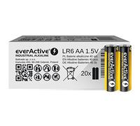 Everactive Piles alcalines industrielles AA Mignon LR6 R6 1,5 V Durée de vie 5 ans Lot de 40