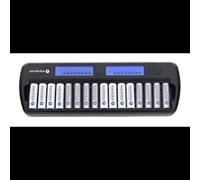 Everactive NC-1600 Chargeur Universel CC NiMH AA/AAA, 16 Batteries, Écran Intégré, Alimentation 12V, Adaptateur Secteur Inclus