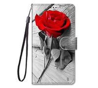 Everainy Coque Compatible pour Huawei Y6s 2019/Y6 2019/Honor 8A Étui Silicone Drôle Motif Housse PU Cuir Clapet a Rabat avec Support Case Cover Flip Antichoc Magnetique Portefeuille (Rose)