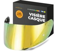Everalo Visière Compatible avec Agv K1 - K1s - K3sv - K5 - K5s - S4sv - Horizon - Skyline - Strada - Stealth SV - Compact - GT-2 (Or Chrome'
