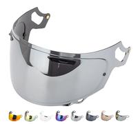 Everalo Visière compatible avec Arai Chaser X - Rx7v - Rx7x - Quantic - Quantum X - Concept X - Concept Xe - Renegade V - Profile V - Qv Pro - Vas V - Visières de casque Pinlock Ready (Argent Chrome')