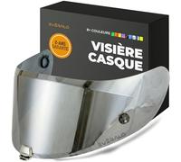 Everalo Visière Compatible avec HJC RPHA 70 - RPHA 11 - HJ26 - HJ-26ST (Argent Chrome')