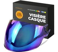Everalo Visière Compatible avec LS2 OF562 Airflow 1 - OF558 Sphere - Sphere Lux - Sphere Lux II - Visières de Casque Jet (Iridium Chrome')