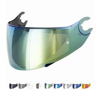 Everalo Visière Compatible avec Shark Spartan - Spartan 1.2 - Skwal - Skwal 2 - D Skwal - D Skwal 2 - Vz160 - Vz165 - Visières de Casque Pinlock Ready (Or Chrome')