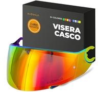 Everalo Visière Compatible avec Shark Spartan - Spartan 1.2 - Skwal - Skwal 2 - D Skwal - D Skwal 2 - Vz160 - Vz165 - Visières de Casque Pinlock Ready (Rouge Chrome')