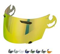 Everalo Visière pour casque Arai Chaser V - RX-7 GP - Axces 2 - Axces 3 - Quantum ST - Quantum ST Pro - Rebel - Signet Q - Vector 2 - Corsair V - RR5 - Visière moto SAI Type (Or)