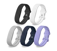 EverArt Lot de 5 bracelets de sport en silicone compatibles avec Google Fitbit Air, doux, respirant et imperméable pour homme et femme