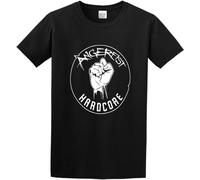 EVERBAB Men's Angerfist Hardcore Techno Gabber MOH Dutch Rave Scene Terror Music Raver Design Cotton T Shirt Black L