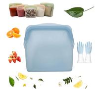 Everbag Silicone Storage, Ever bag Food Storage Bags, Reusable Leak-Proof Upright Freezer Bags, Odor-Proof, High-Temperature Resistant, Microwave and Dishwasher Safe (A1,1000ml)