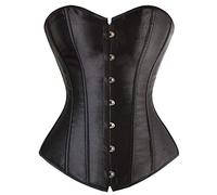 Everbellus Corset Cincher pour femme avec os en acier en spirale, Noir 1 2XL