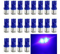 EverBright 20-Pack bleu T10 / 194/168 / 921 W5W 7014 10-SMD LED ampoule d’éclairage intérieur pour coffre de voiture remplacement feux/License plaque Side Marker Light