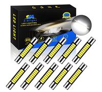 EverBright (Pack de 10) 29MM 1,14" Super White 4014 9-SMD LED miroir fusible pare-soleil 6641 6612F 12V Festoon Dome LED Ampoules