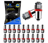EverBrightt 20-Pack DC 24V rouge BA9S 5050 5SMD conduit tronc ampoules voiture porte feux Wedge Light