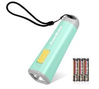EverBrite Mini Lampe de Poche LED (Vert), Lampe Torche avec Poids Léger (46g) et Lumière Jaune, Idéal pour Lecture, Camping, Promenade, 3 Piles AAA Incluse