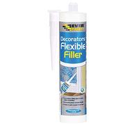 Everbuild EVBFLEXWH Mastic Silicone Flexible pour décoration Blanc 290 ML