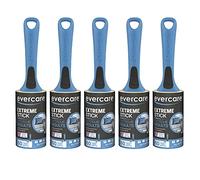 Evercare Lot de 5 Rouleaux de Brosse Anti-Peluches Tout Usage, Bleu (300 Feuilles au Total)