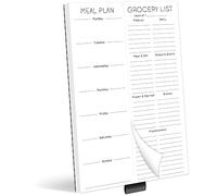 Evercio Bloc-notes magnétique pour plan de repas et liste d'épicerie pour réfrigérateur | Pour listes de courses, planificateur, bloc-notes pour réfrigérateur | Cadeau de cuisine pour mère, petite