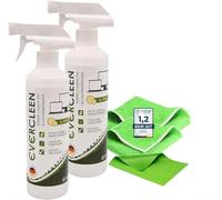 EVERCLEEN Screen Cleaner Pro nettoyant d'écran 2x 500ml + Chiffon Microfibre. Nettoyant Vegan et écologique Made in Germany pour la télévision, le PC, la Tablette et le Smartphone.