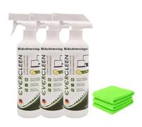 EVERCLEEN Screen Cleaner Pro nettoyant d'écran 500ml + Chiffon Microfibre. Nettoyant Vegan et écologique Made in Germany pour la télévision, le PC, la Tablette et le Smartphone.